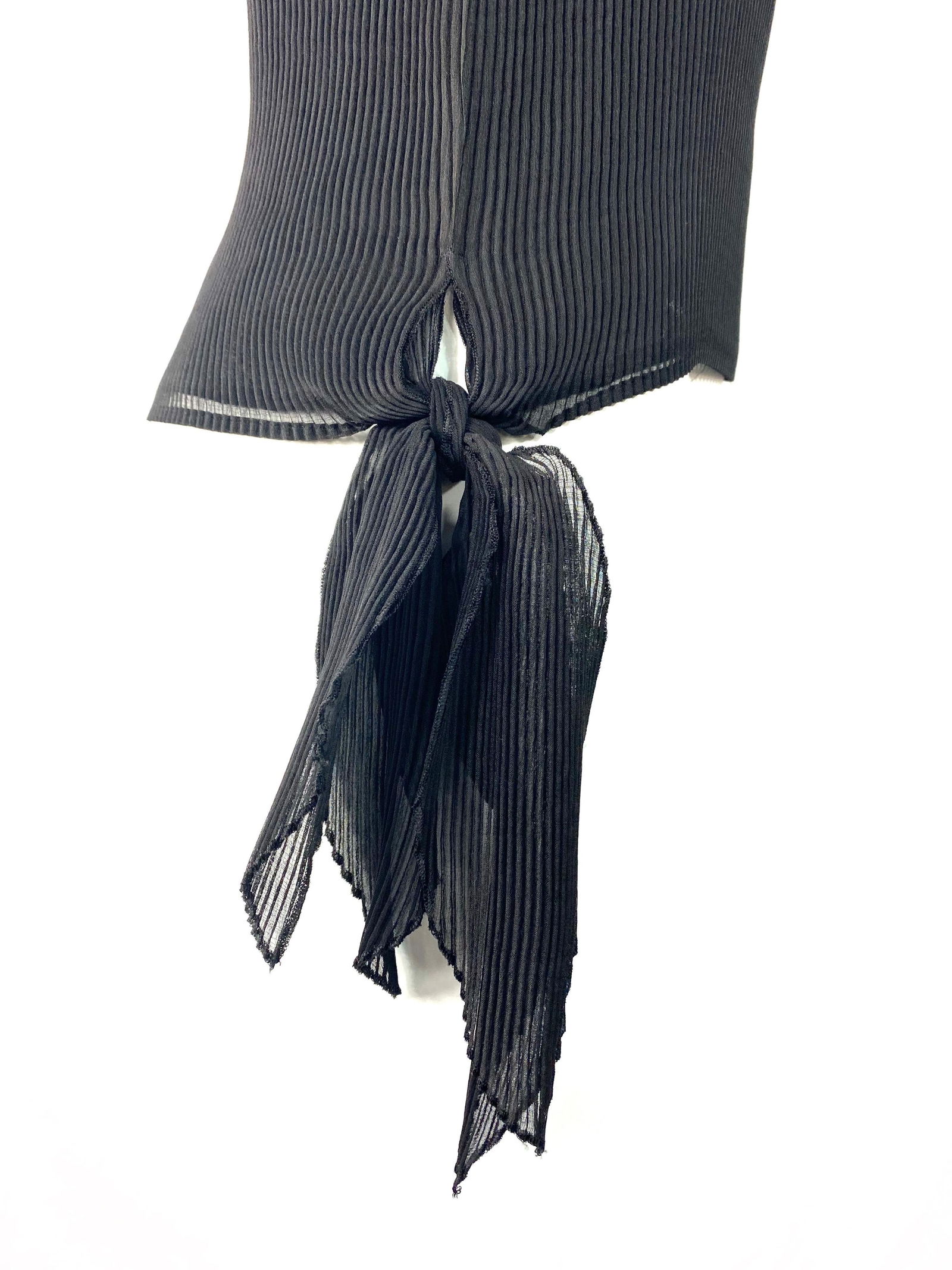 Issey Miyake Black Sleeveless Top Size 2 - 18