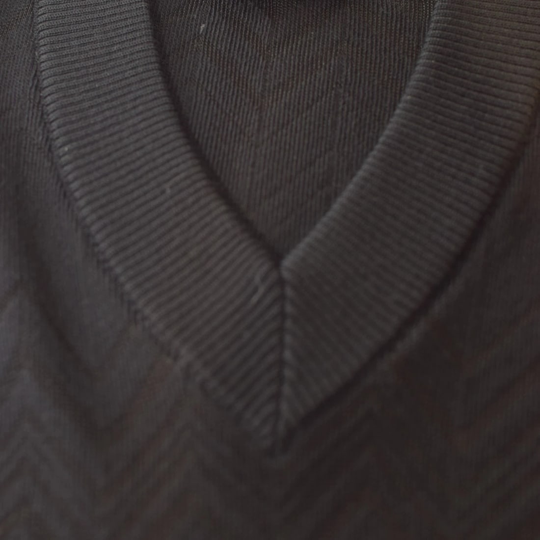 Missoni Black Chevron Knit Oversized V-Neck Sweater IT42 / M – Wool blend - 7