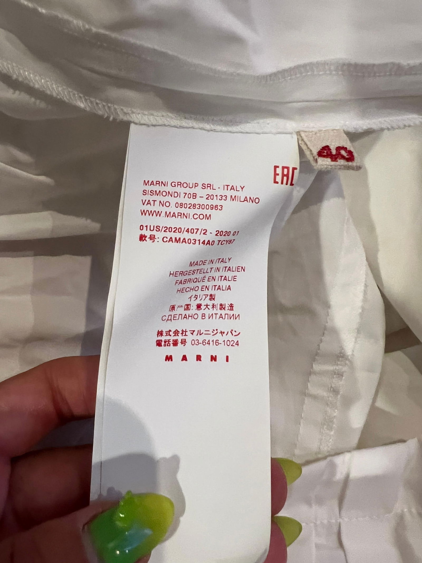 Marni White Top Blouse, Size 40 - 4