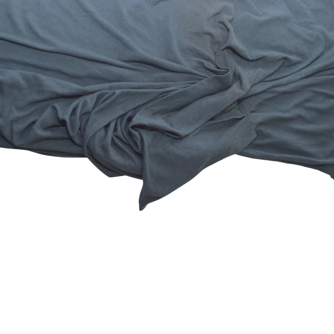 Lanvin Paris Draped Jersey Midi Dress Navy Blue Sleeveless Asymmetric Zip Back S - 5