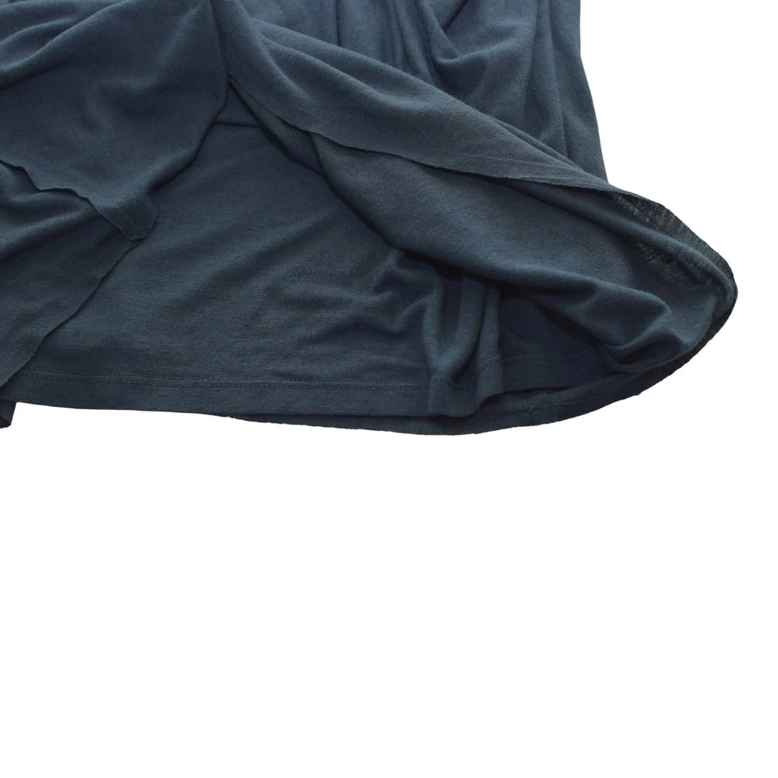 Lanvin Paris Draped Jersey Midi Dress Navy Blue Sleeveless Asymmetric Zip Back S - 6