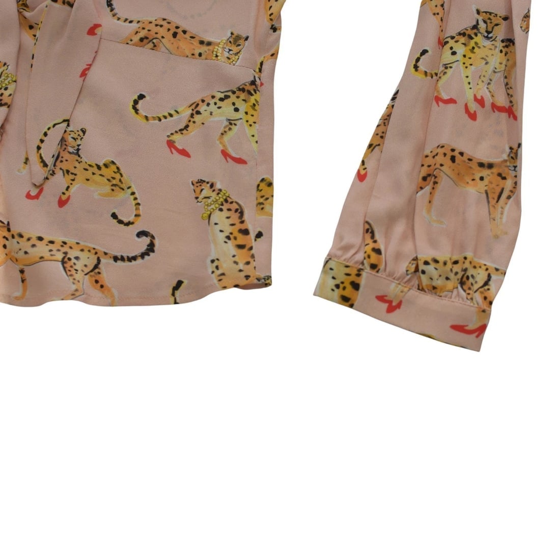 PINKO Made in Italy Leopard Print Tie-Front Blouse – Size IT 40 / US 4–6 - 6