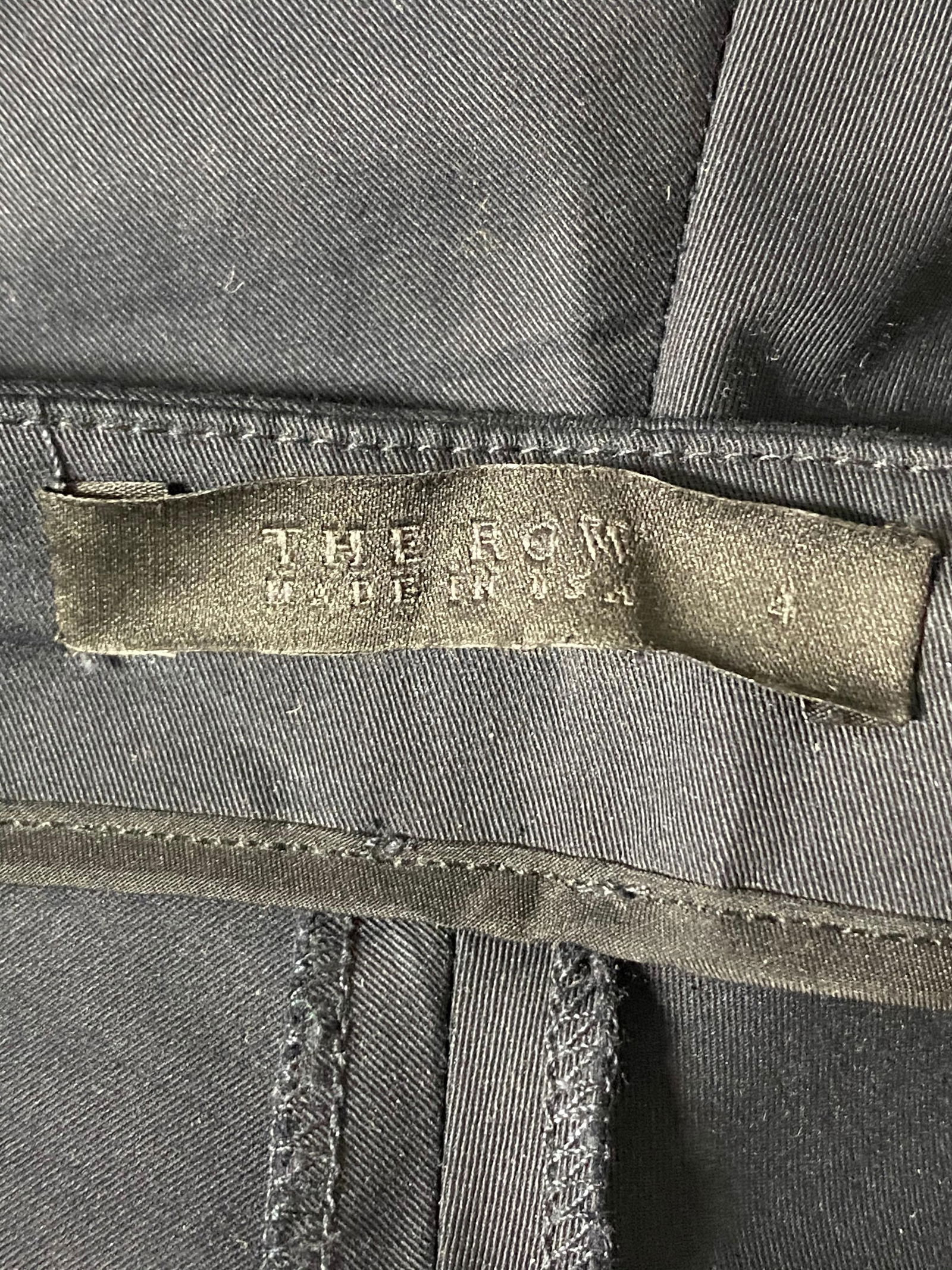 The Row Navy Cotton Pants, Size 4 - 19