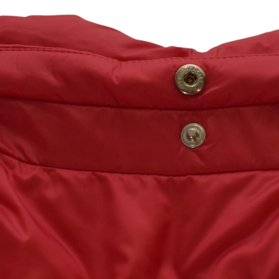 MONCLER Genius Mariane Gilet Ruffle Down Vest in Bright Red High Collar size 2 - 11