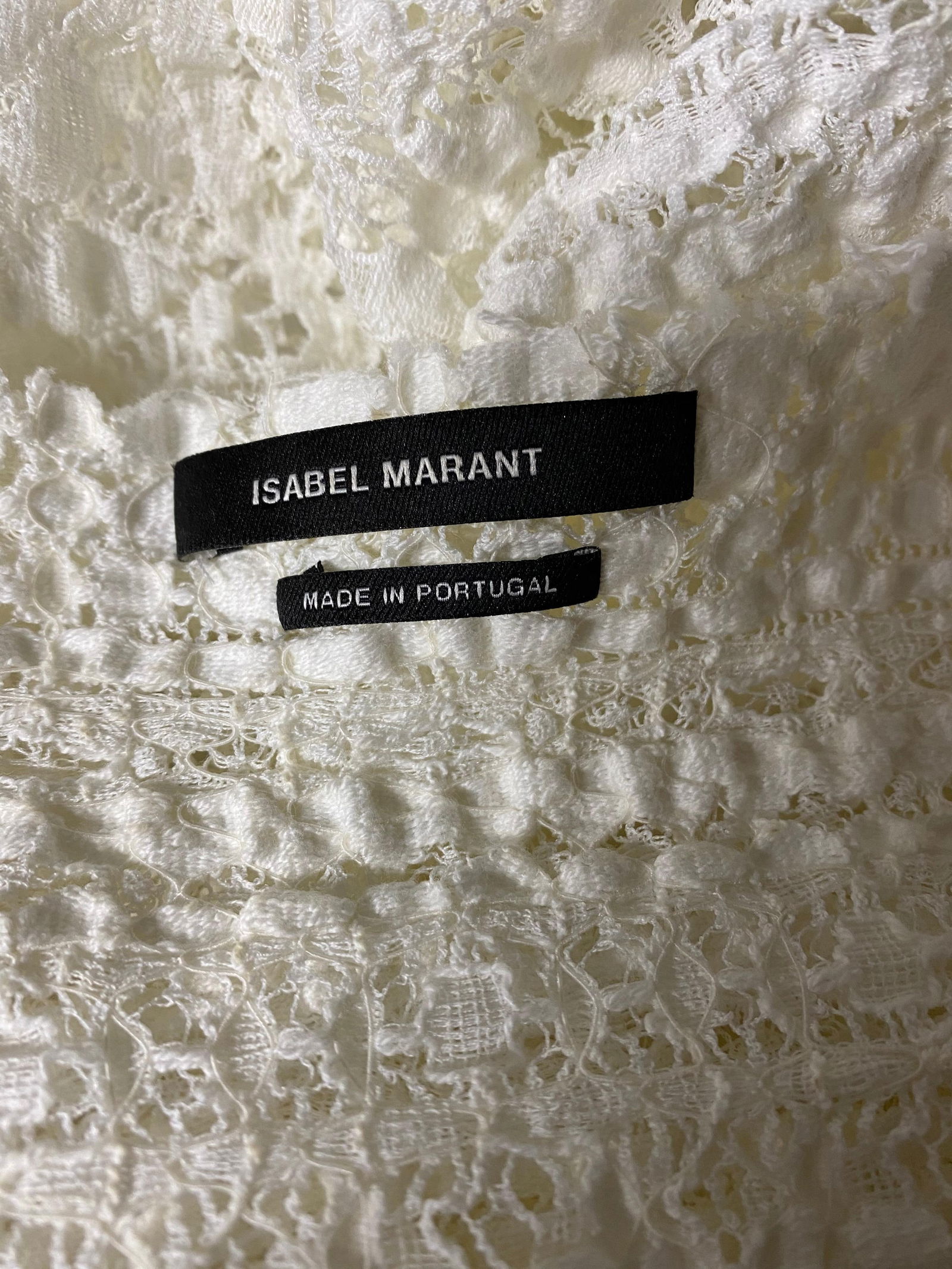 Isabel Marant White Cotton Long Sleeve Top SIze 42 - 3