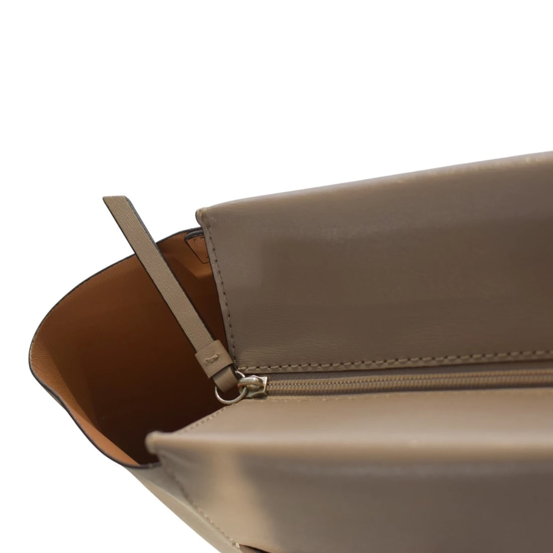 Tory Burch Parker Taupe Leather Tote Bag with Dust Bag Large Everyday Handbag - 11