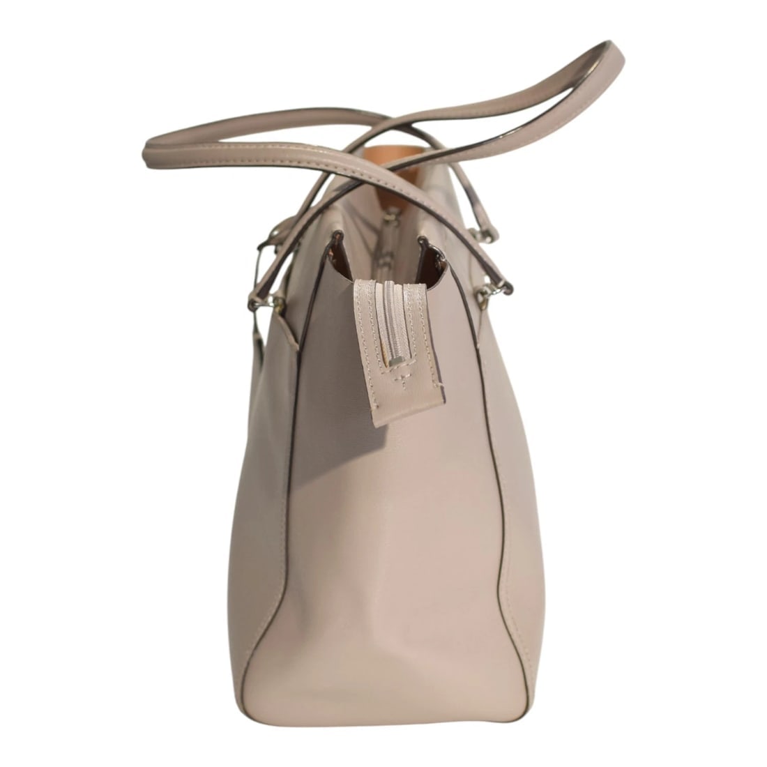 Tory Burch Parker Taupe Leather Tote Bag with Dust Bag Large Everyday Handbag - 5