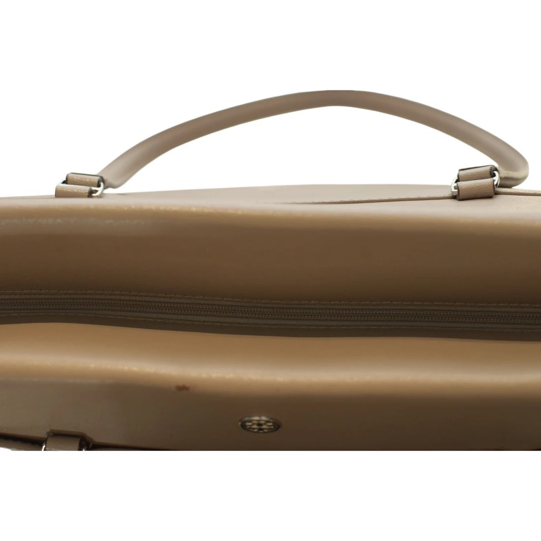 Tory Burch Parker Taupe Leather Tote Bag with Dust Bag Large Everyday Handbag - 8