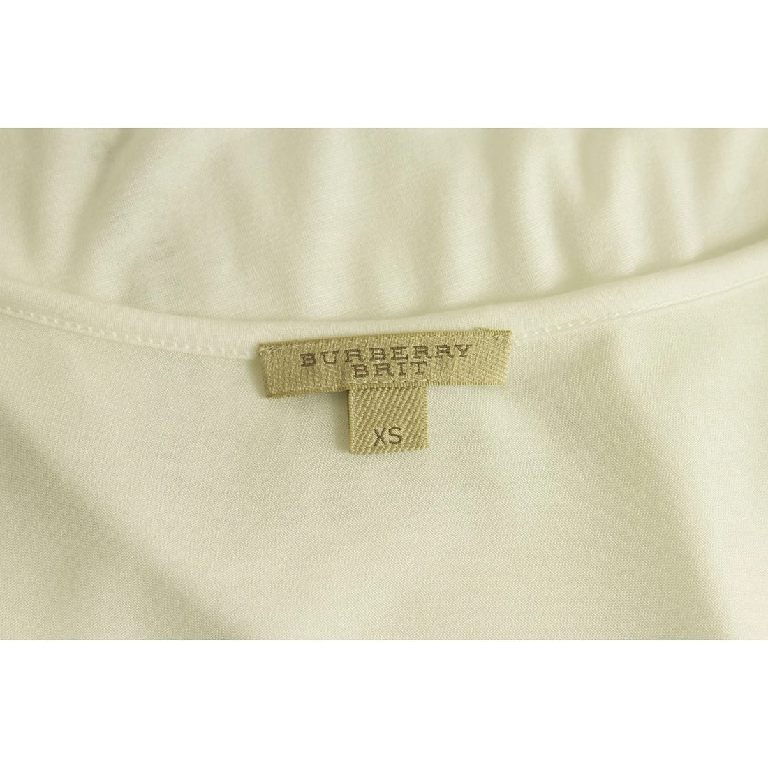 Burberry Brit White w. Silver Nova Check Long Sleeveless Tank Vest Top SZ XS - 6