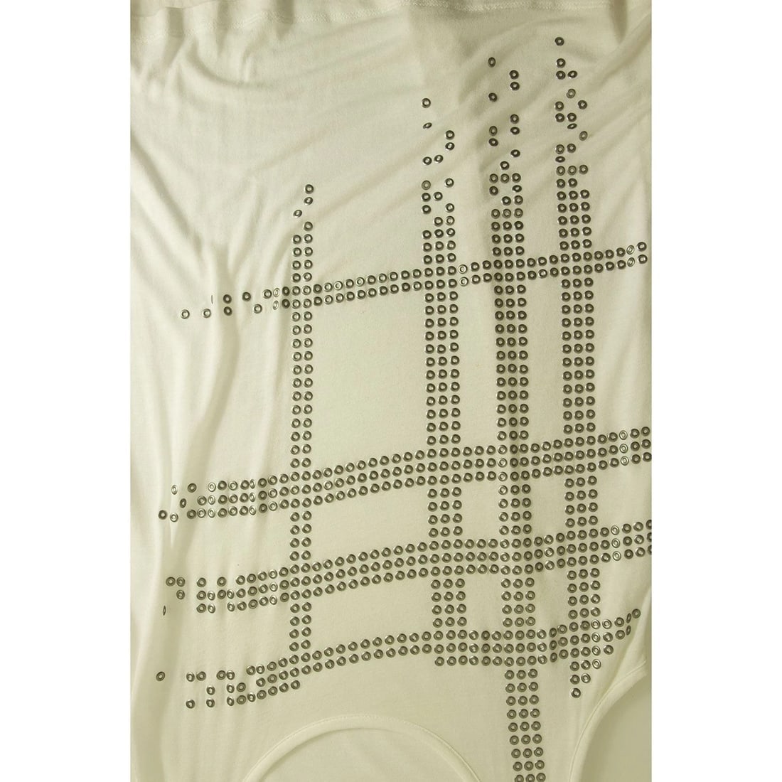 Burberry Brit White w. Silver Nova Check Long Sleeveless Tank Vest Top SZ XS - 8