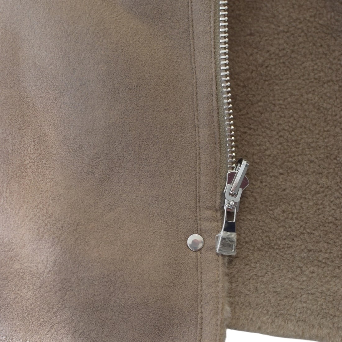 Oakwood 2 Way Faux Shearling Taupe/Beige Teddy Collared Shirt Coat Size S - 8