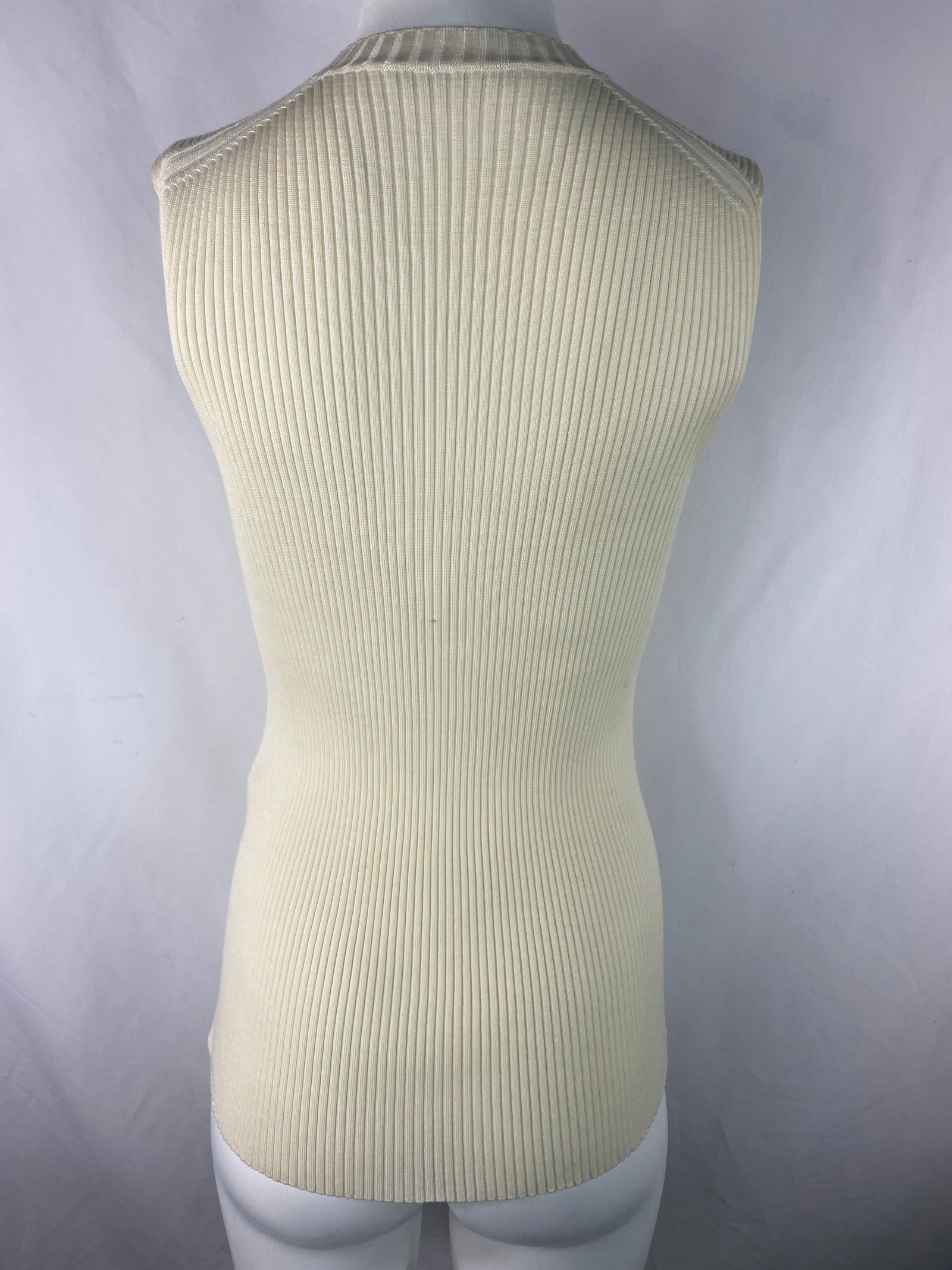 CELINE Cream/ Ivory Knit Top, Size Large - 18