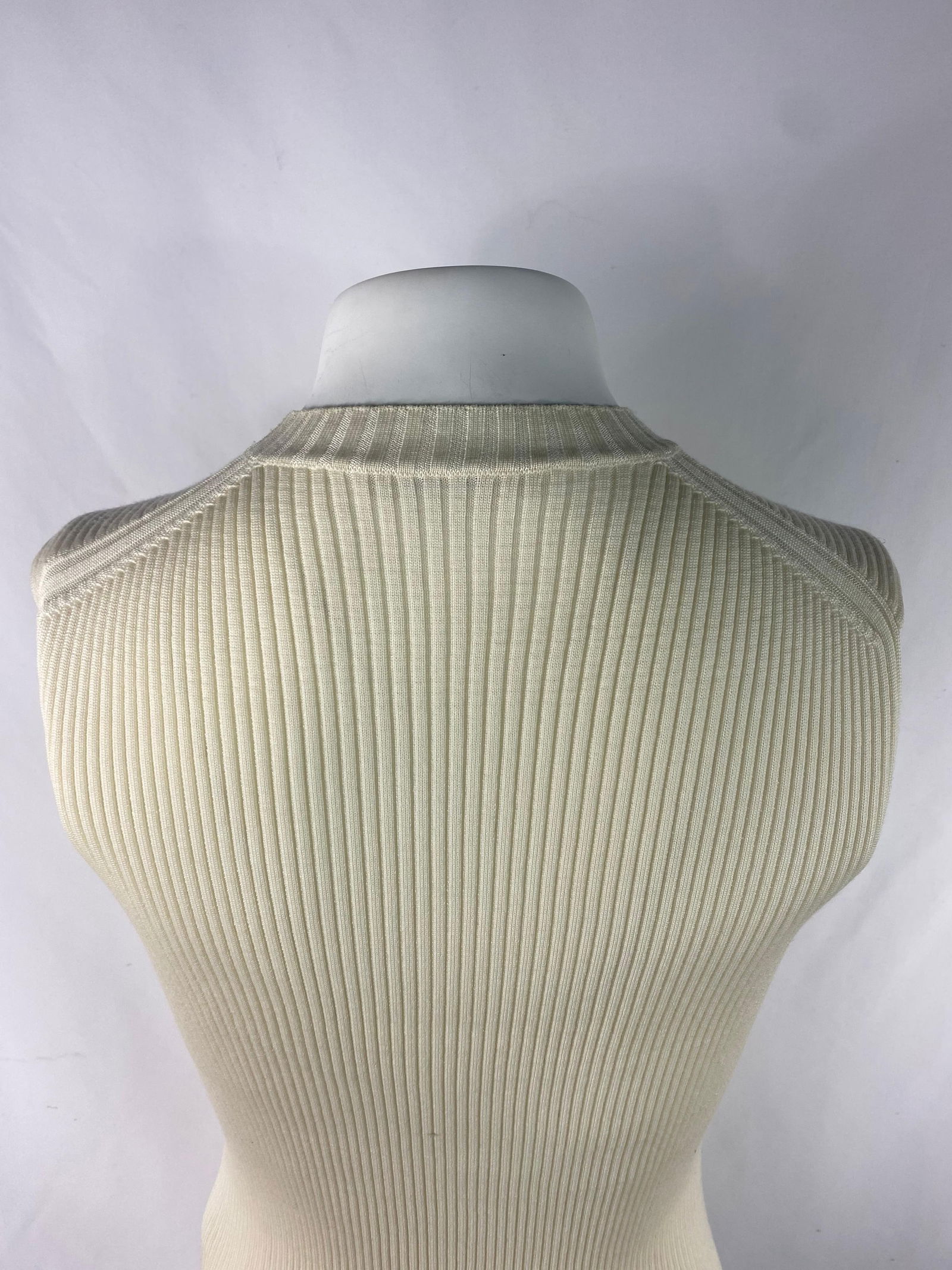 CELINE Cream/ Ivory Knit Top, Size Large - 2