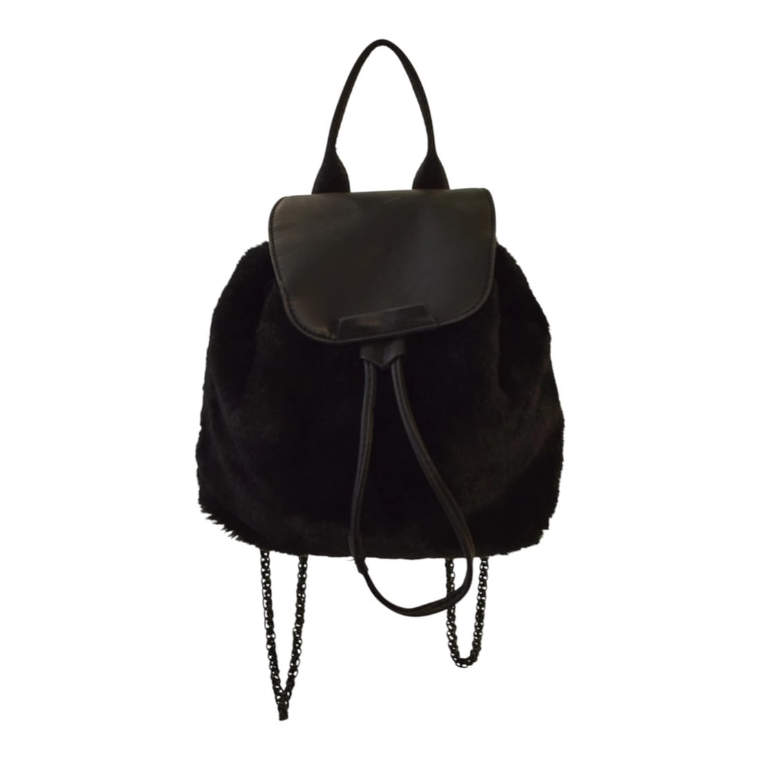 Kendall + Kylie Nikki mini backpack in black faux leather and faux fur: Title:Kendall + Kylie Nikki mini backpack in black faux leather and faux furDescription:Kendall + Kylie Nikki mini backpack in black faux leather and faux fur Get ready for a luxe and eye catching