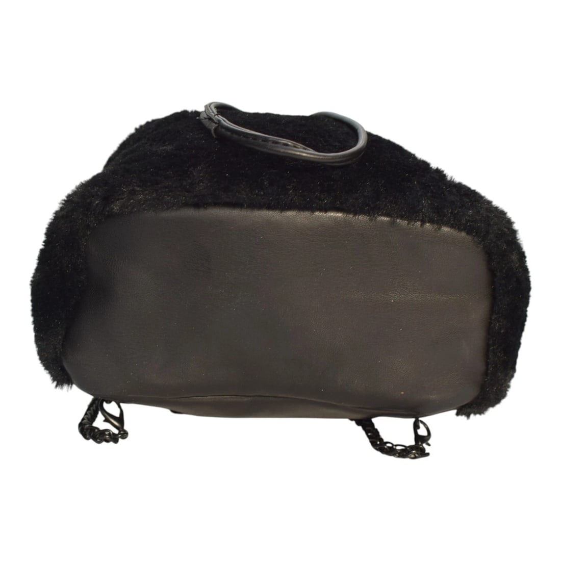 Kendall + Kylie Nikki mini backpack in black faux leather and faux fur - 6