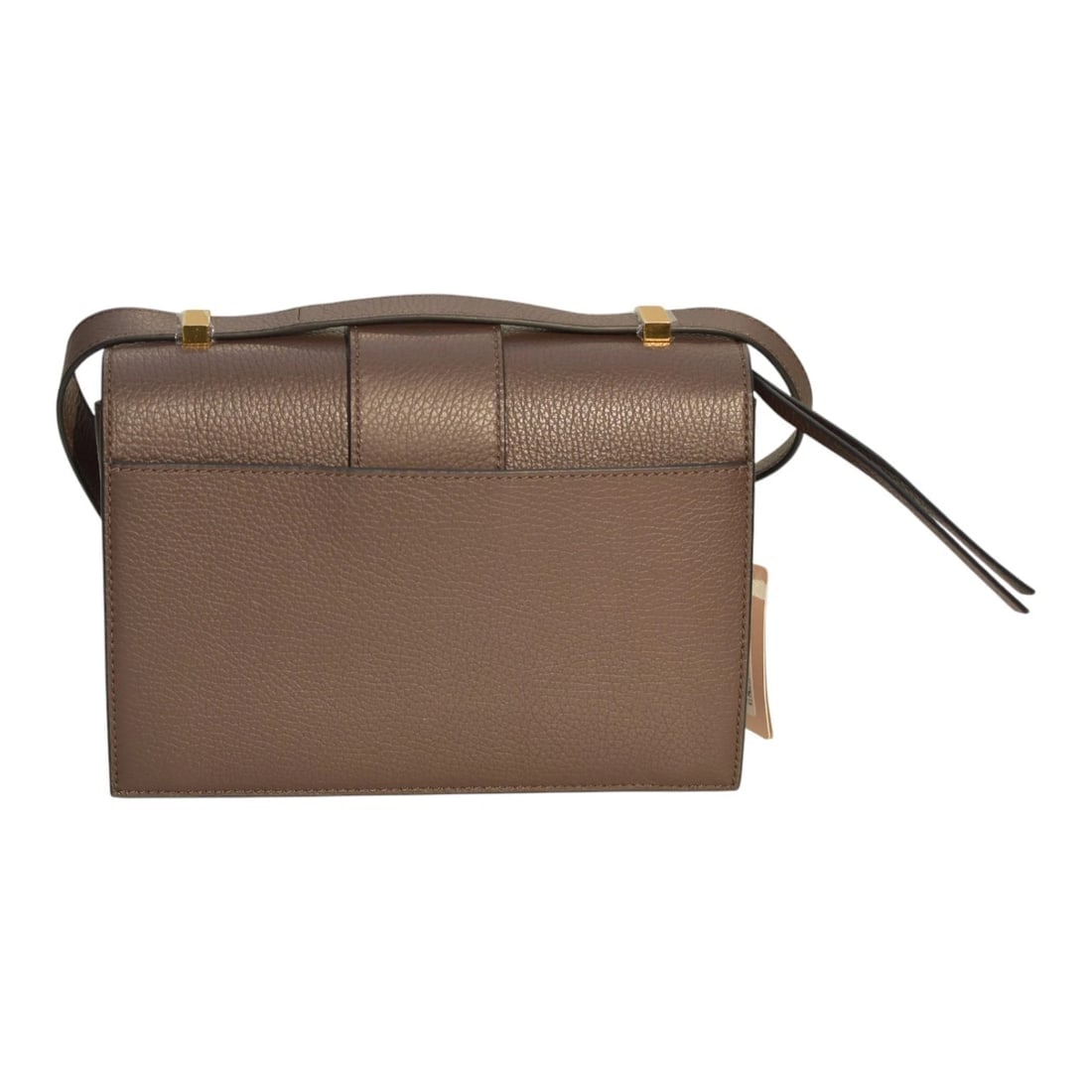 COCCINELLE Leather Crossbody Bag – Taupe Brown – Gold Hardware – Italian Leather - 4