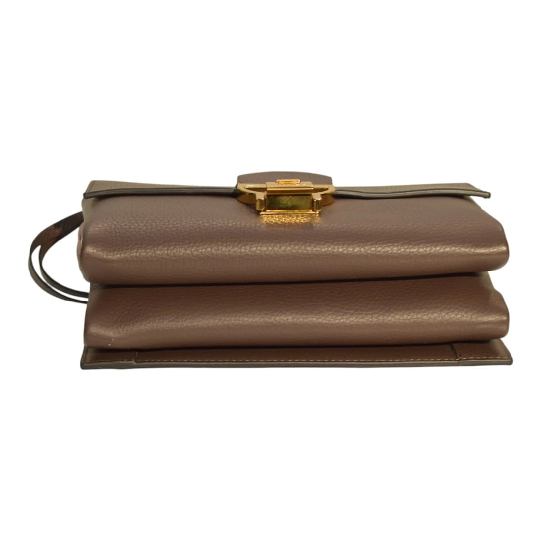 COCCINELLE Leather Crossbody Bag – Taupe Brown – Gold Hardware – Italian Leather - 8