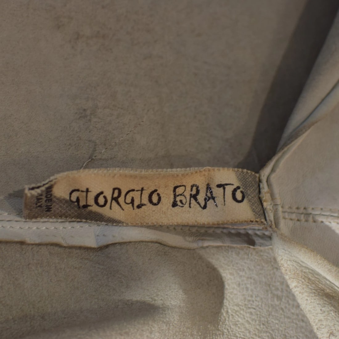 Giorgio Brato Ivory Lambskin Leather Open Jacket IT44 / M – Made in Italy - 3