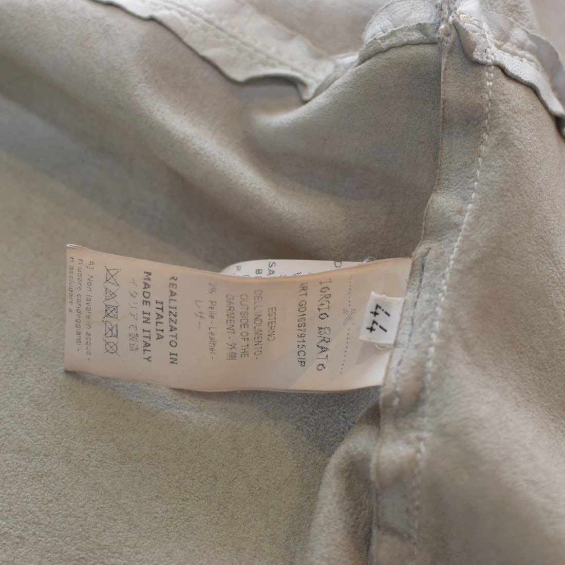 Giorgio Brato Ivory Lambskin Leather Open Jacket IT44 / M – Made in Italy - 4