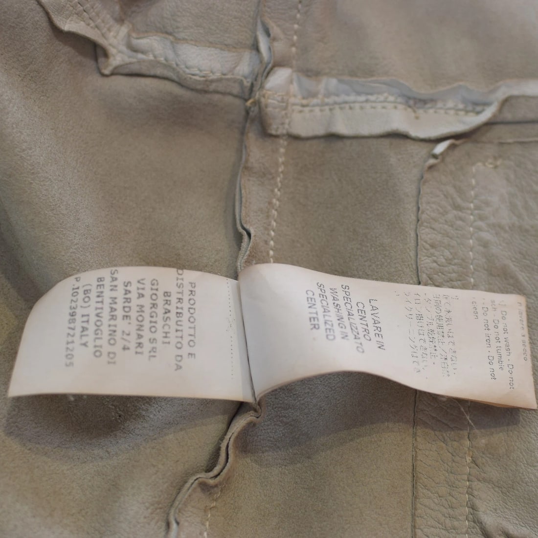 Giorgio Brato Ivory Lambskin Leather Open Jacket IT44 / M – Made in Italy - 5