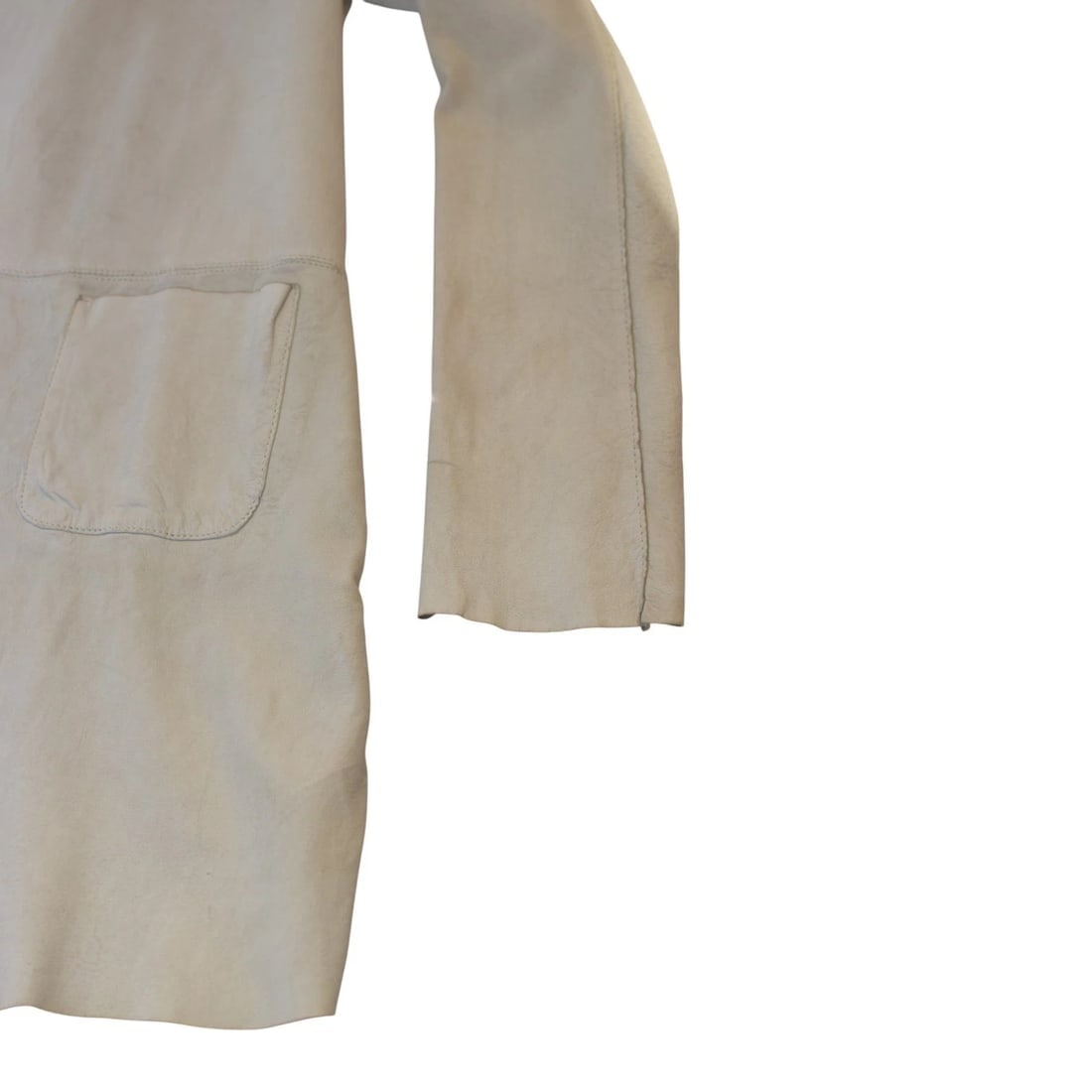 Giorgio Brato Ivory Lambskin Leather Open Jacket IT44 / M – Made in Italy - 6