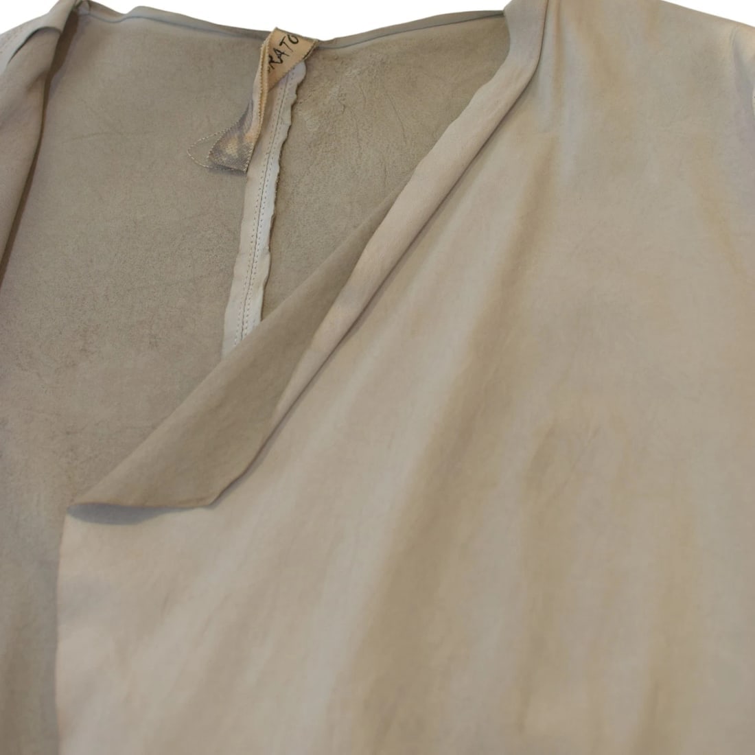 Giorgio Brato Ivory Lambskin Leather Open Jacket IT44 / M – Made in Italy - 8