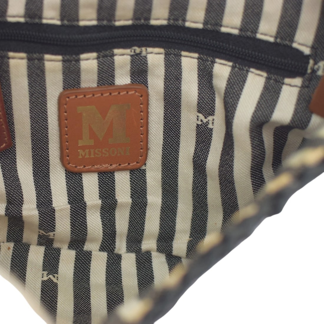 Missoni 3D Gray Wicker Crochet Medium Shoulder Bag Multicolor Resin Chain Strap - 10