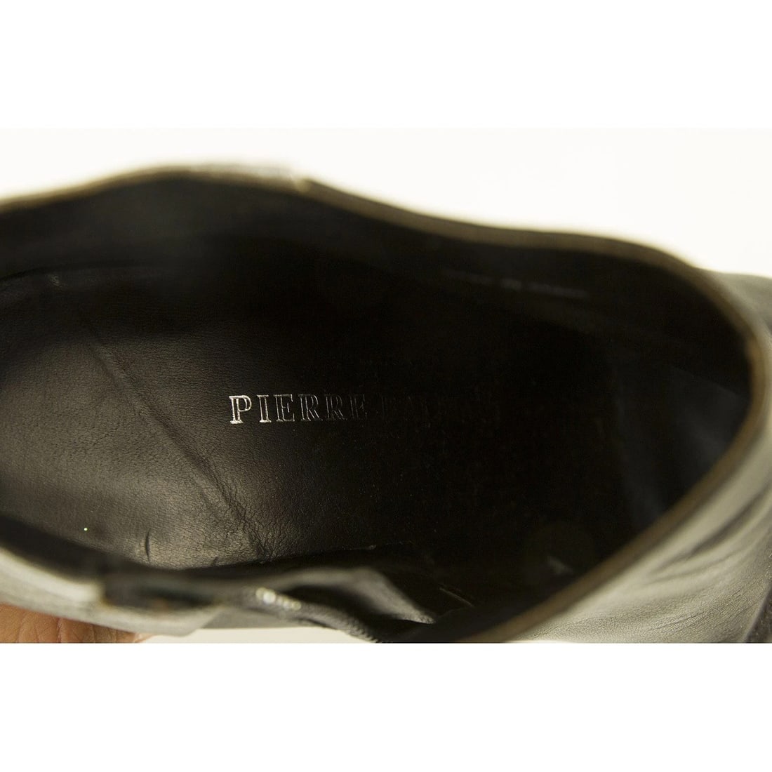 Pierre Balmain Black Leather & Silver Wedge platform Ankle Boot Booties Shoes 40 - 8