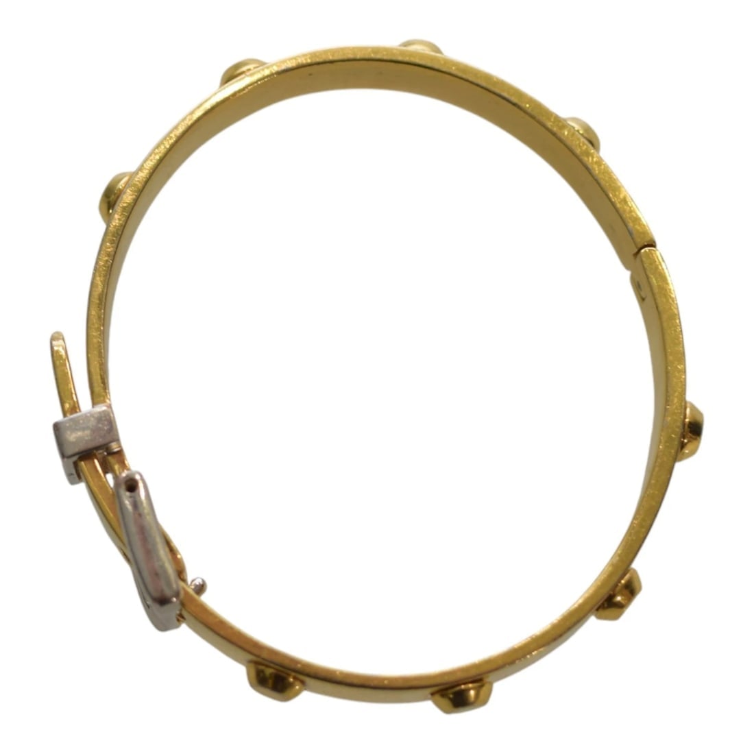 Michael Kors Gold-Tone Studded Buckle Bangle Bracelet Women’s Jewelry - 2