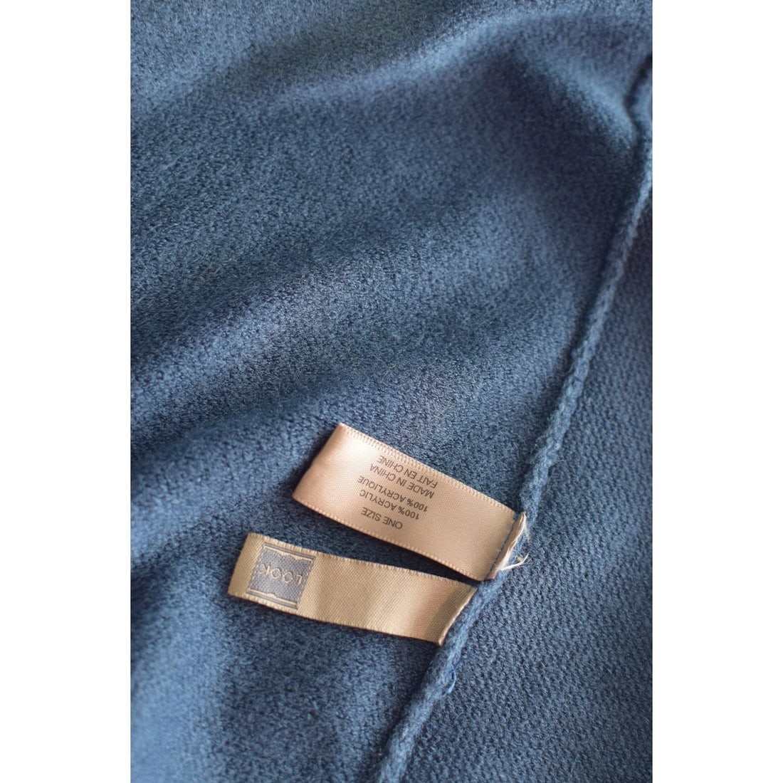 LOOK Blue Draped Waterfall Vest – Sleeveless Open Front – One Size - 4