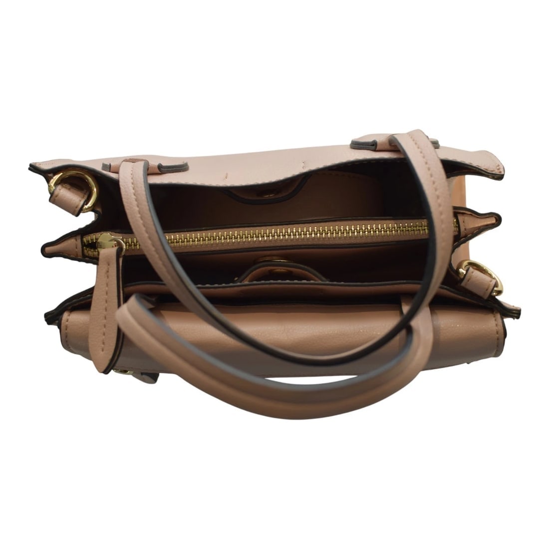 My Twin Twinset Nude Pink Embellished Handbag with Detachable Pouch & Strap - 17