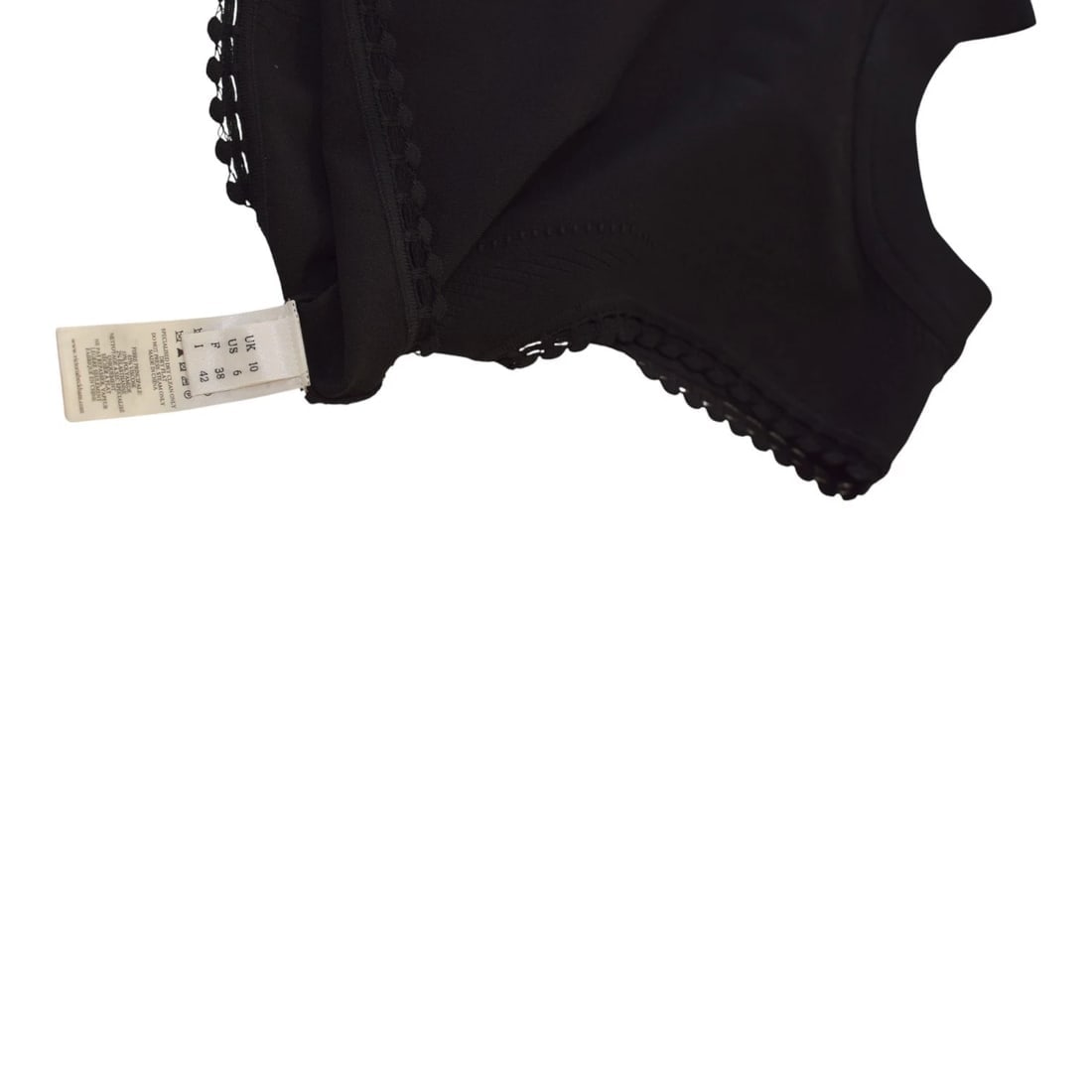 VB Body Victoria Beckham Black Scallop Trim Crop Top & Flared Midi Skirt Set 6 - 11