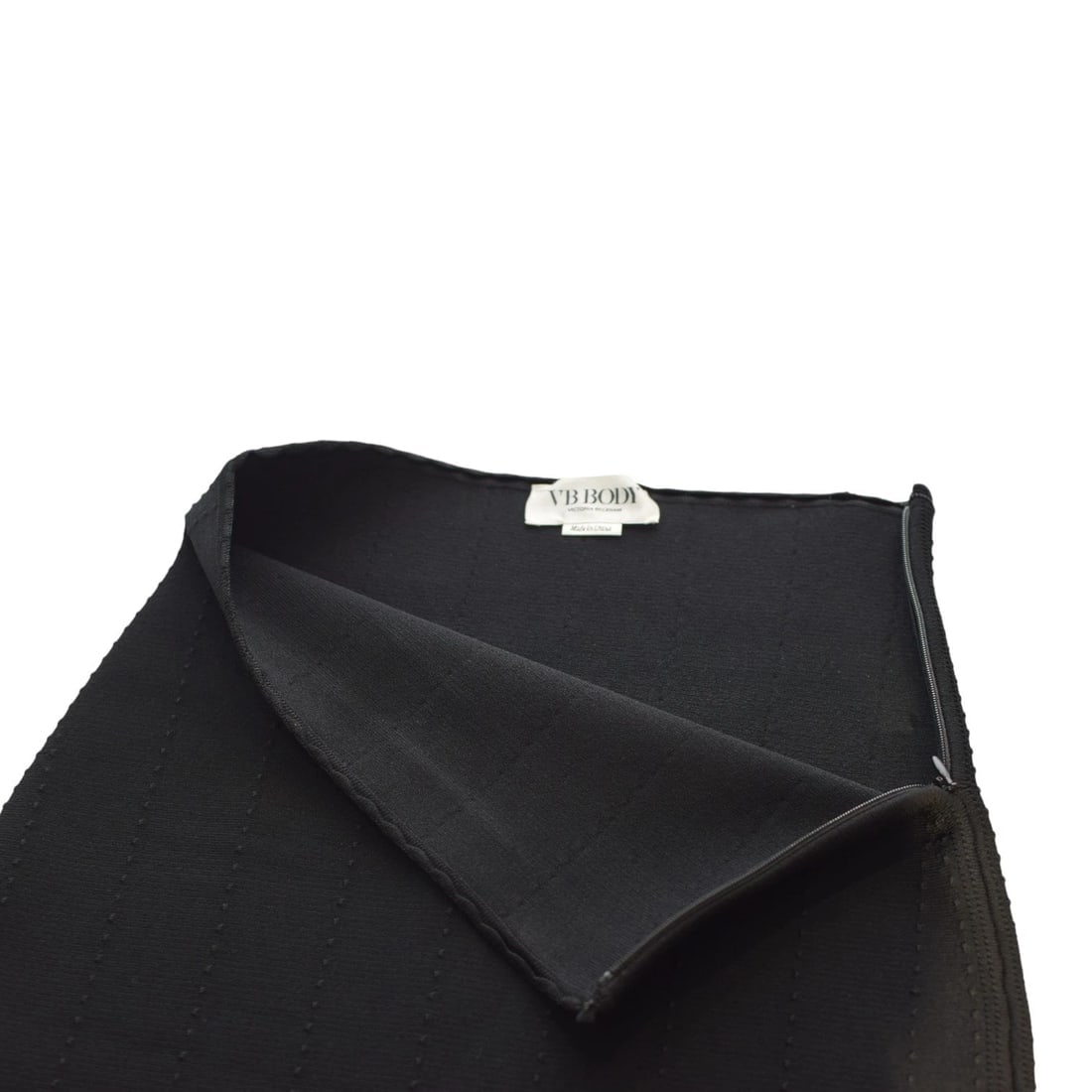 VB Body Victoria Beckham Black Scallop Trim Crop Top & Flared Midi Skirt Set 6 - 13