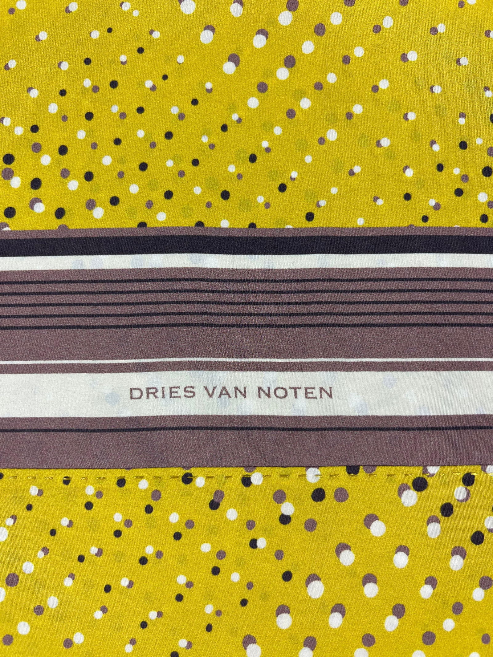 Dries Van Noten Yellow Silk Scarf - 3