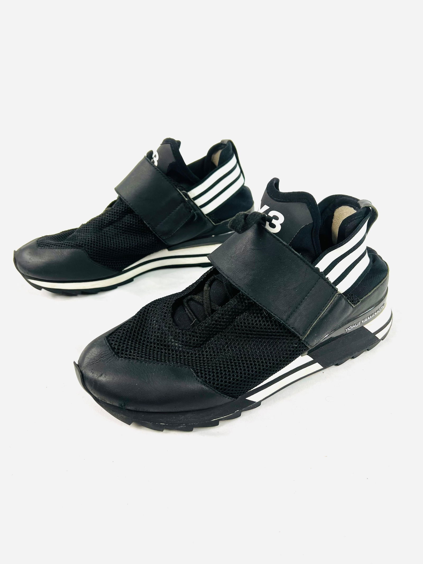 Y-3 Rhita Sport Black and White Sneakers, Size 38 - 8