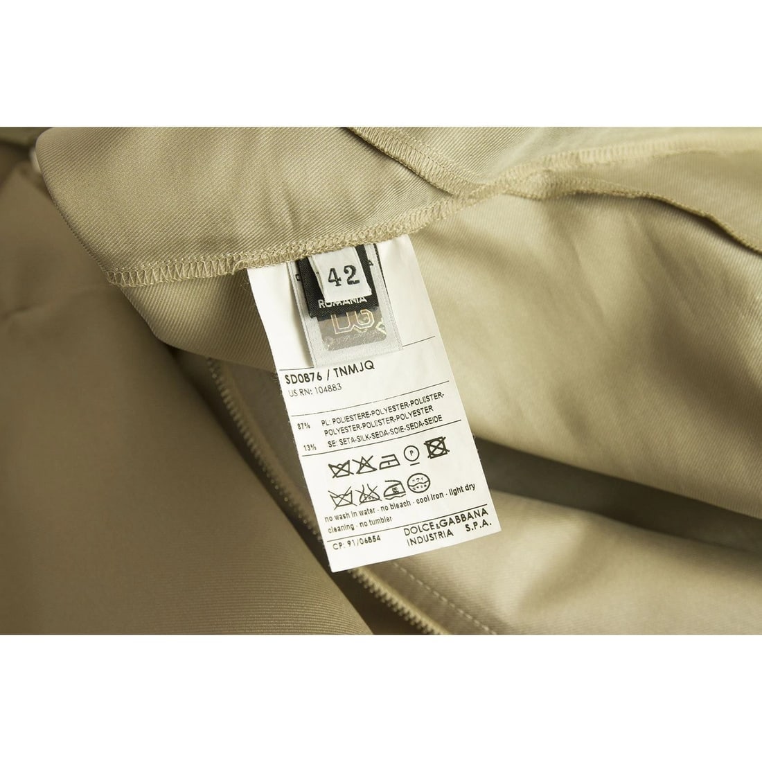 Dolce & Gabbana Metallic Beige Unhemmed Knee Length Sleeveless Tank Dress Sz 42 - 6