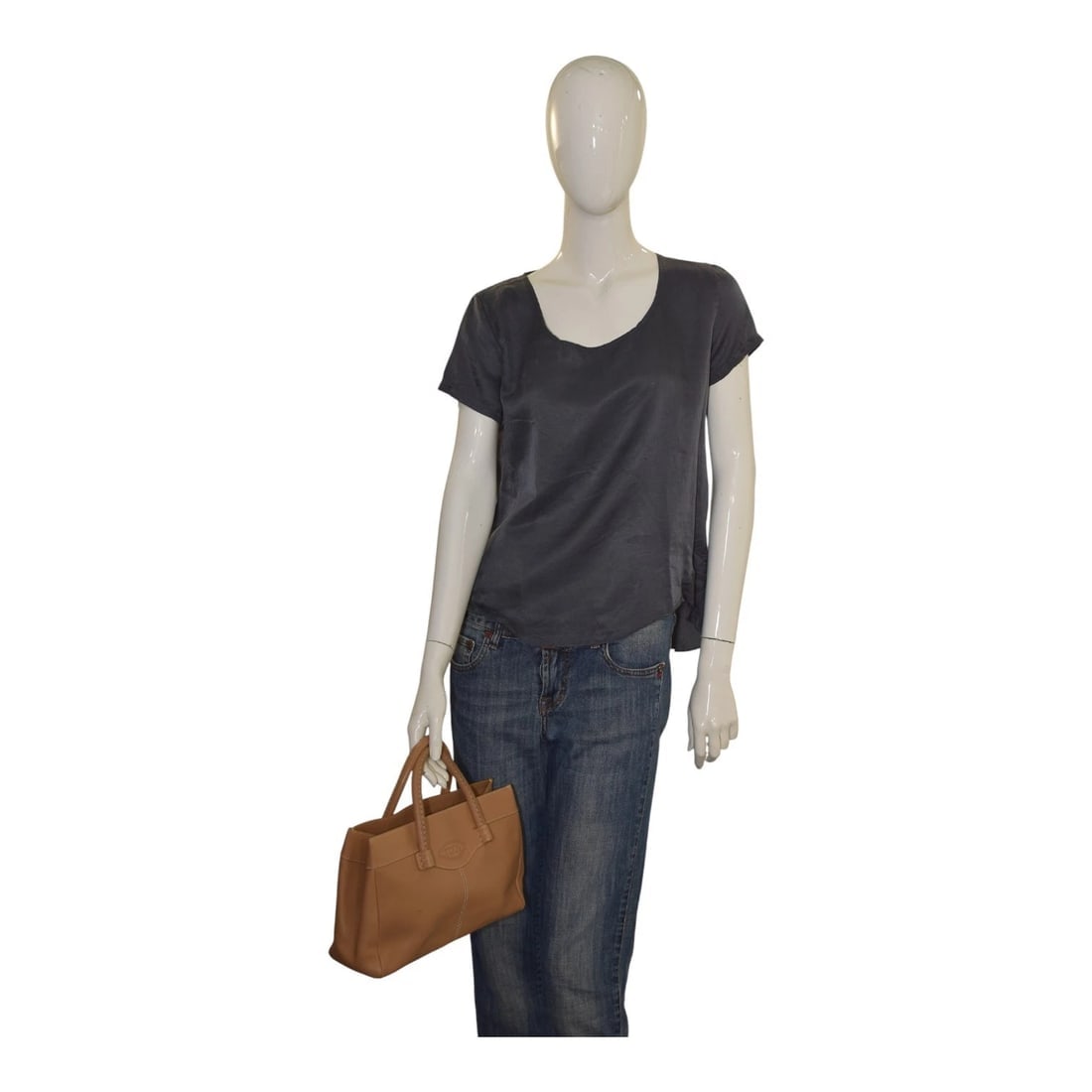 Tod's Caramel Leather Contrast stitching Top Handle Shoulder bag Handbag - 17