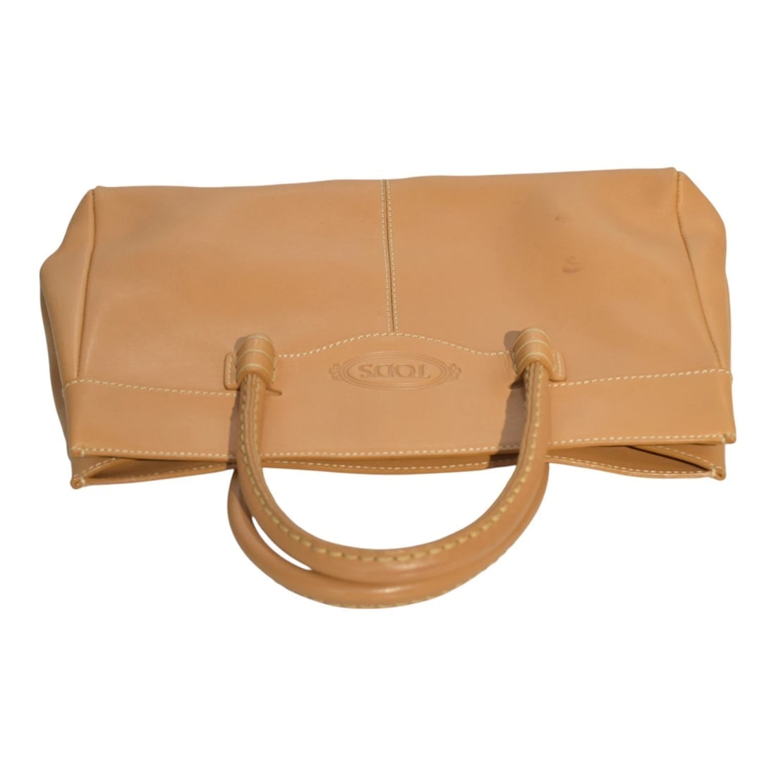 Tod's Caramel Leather Contrast stitching Top Handle Shoulder bag Handbag - 5