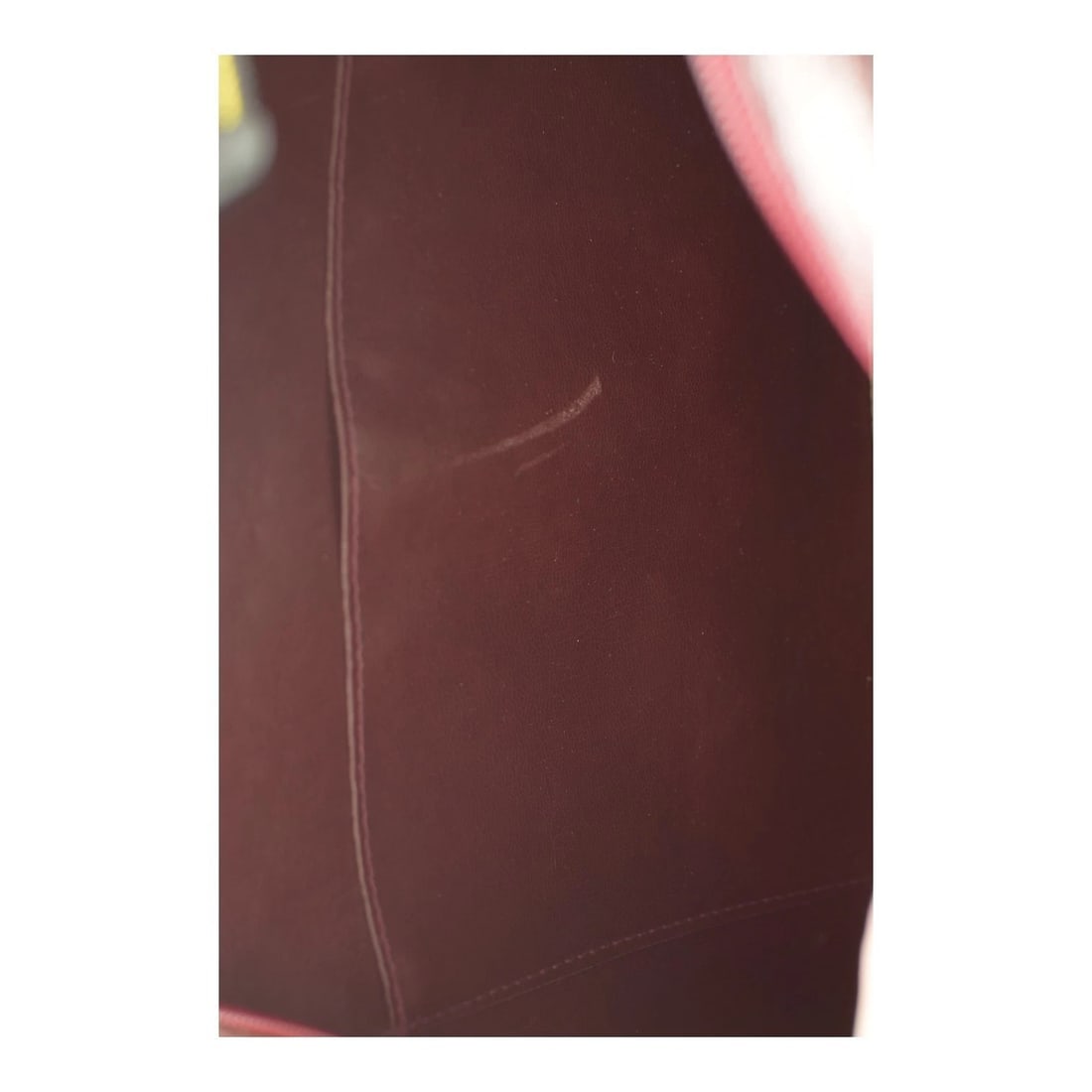 Vergani Vintage Half-Moon Extyra Large Clutch Burgundy Lizard-Embossed Leather - 11