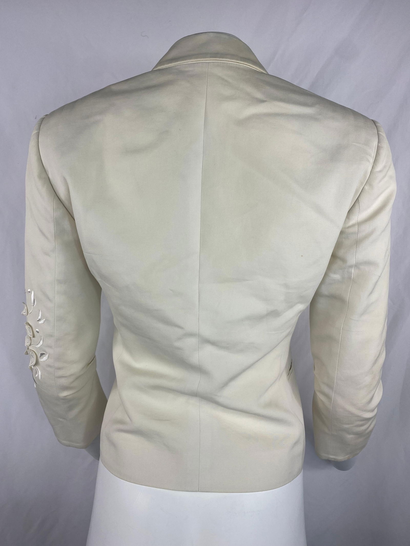 Gianni Versace White Blazer Jacket, Size 38 - 2
