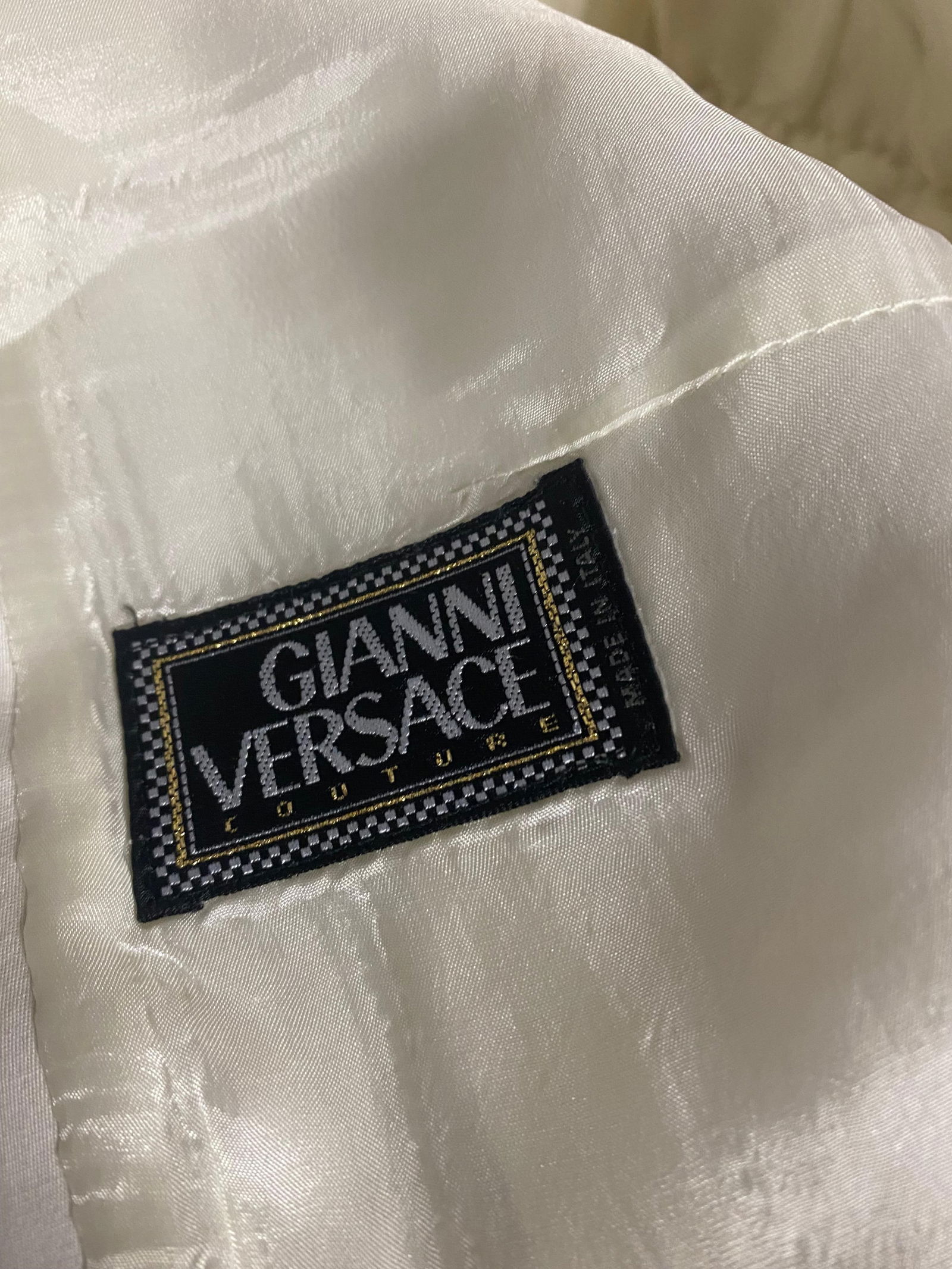 Gianni Versace White Blazer Jacket, Size 38 - 4