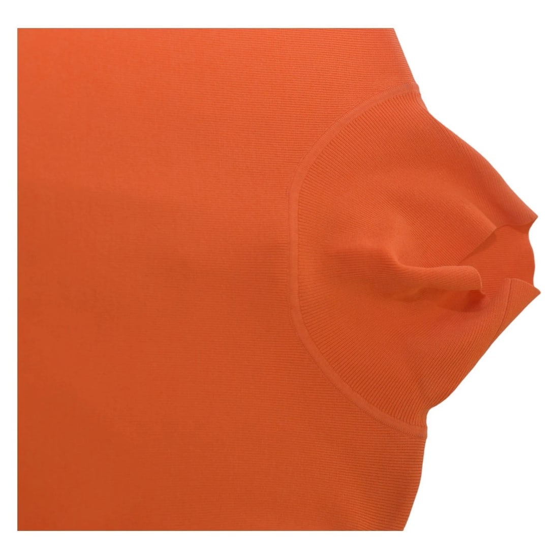 Barbour orange turtle neck long sleeve top blouse viscose size US 6 UK 10 EUR 36 - 3