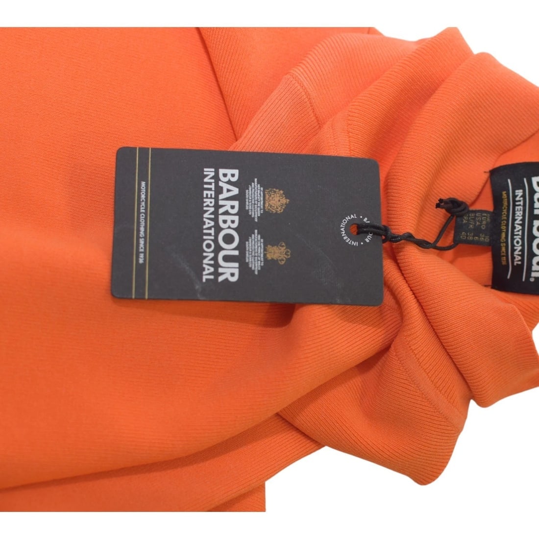 Barbour orange turtle neck long sleeve top blouse viscose size US 6 UK 10 EUR 36 - 6