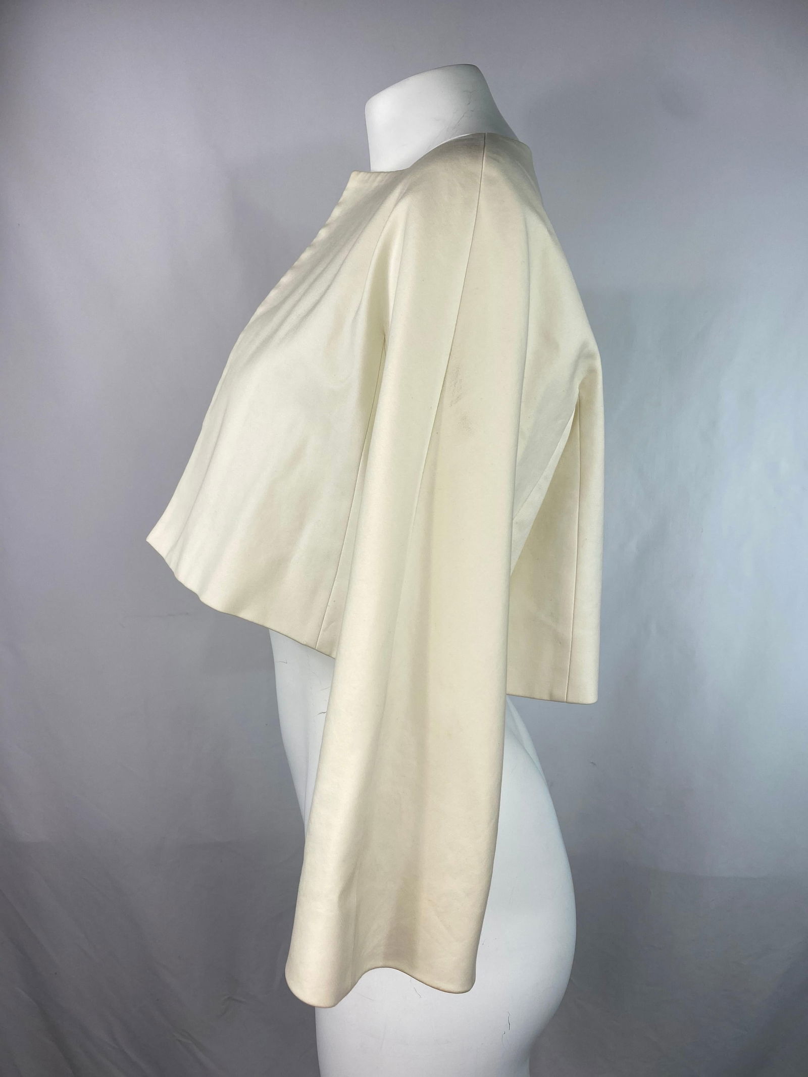 Dsquared2 Cream Cotton Cropped Blazer Jacket Size 44 - 2