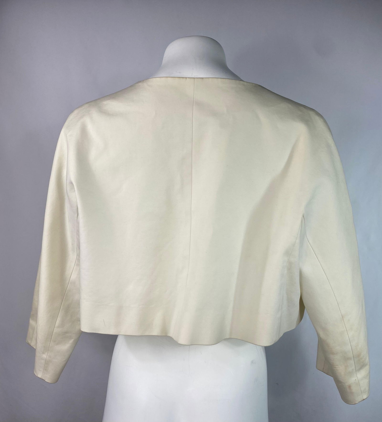 Dsquared2 Cream Cotton Cropped Blazer Jacket Size 44 - 3