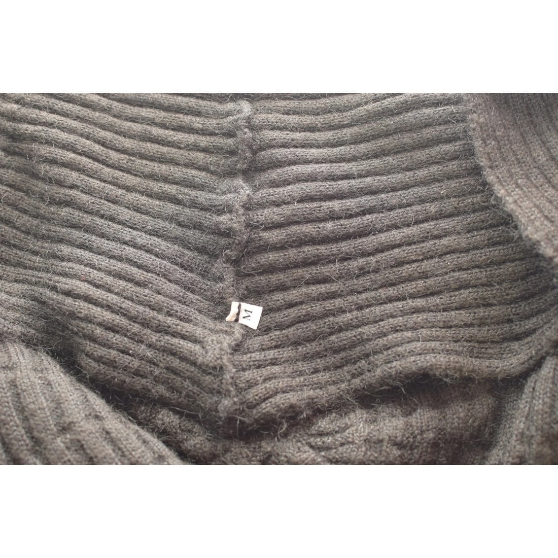 Marina Rinaldi Ribbed Wool Cardigan Sweater Black – Open Front – Size M –Italy - 4