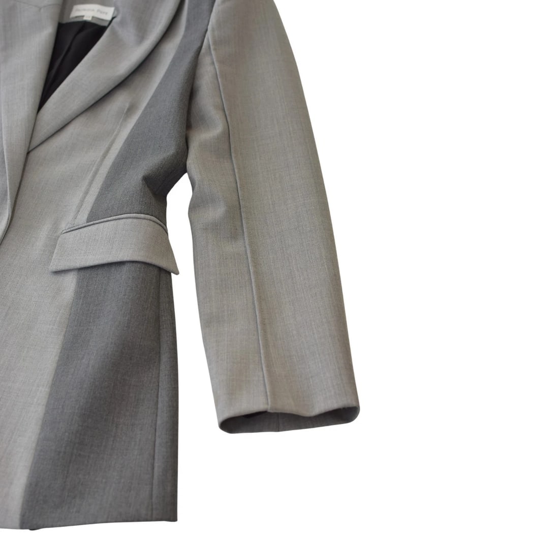 Patrizia Pepe Grey Virgin Wool Blazer & Pants Suit – Italian Designer, Size 44 - 7