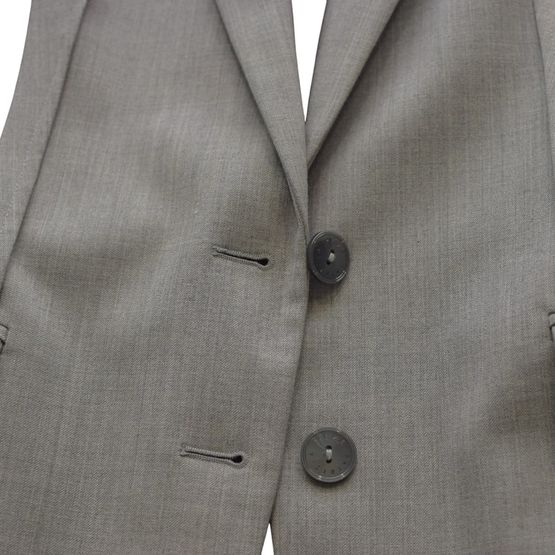 Patrizia Pepe Grey Virgin Wool Blazer & Pants Suit – Italian Designer, Size 44 - 8