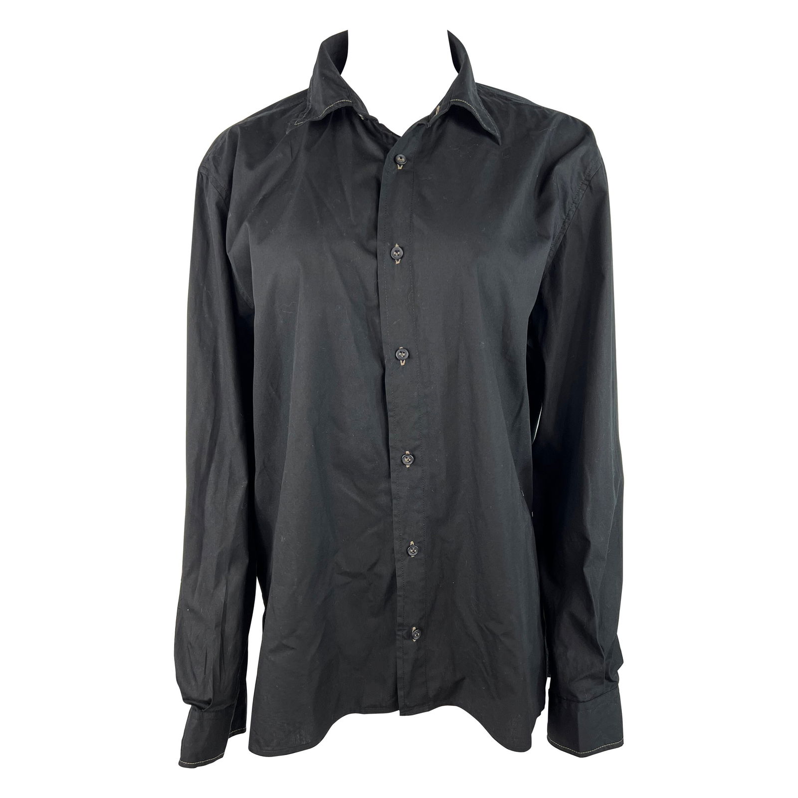 Blumarine UONO Black Cotton Button Down Shirt, Size XXL: Product details: The shirt features collar, front button down closure. Made in Italy. Reserve: $232.00 Shipping: Domestic: Flat-rate of $85.99 to anywhere within the contiguous U.S. Internat