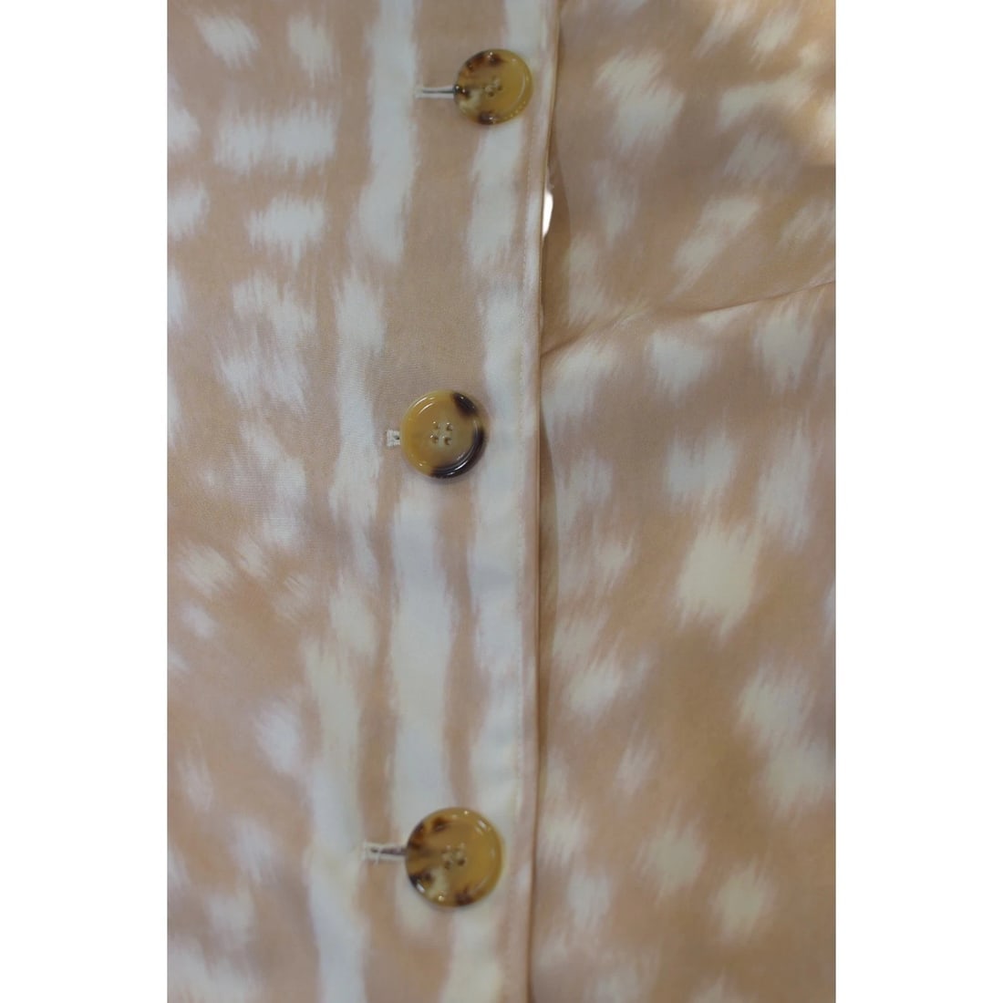 Burberry London Womens Lightweight Coat US 8 IT 42 Beige Deer Print Button Front - 4